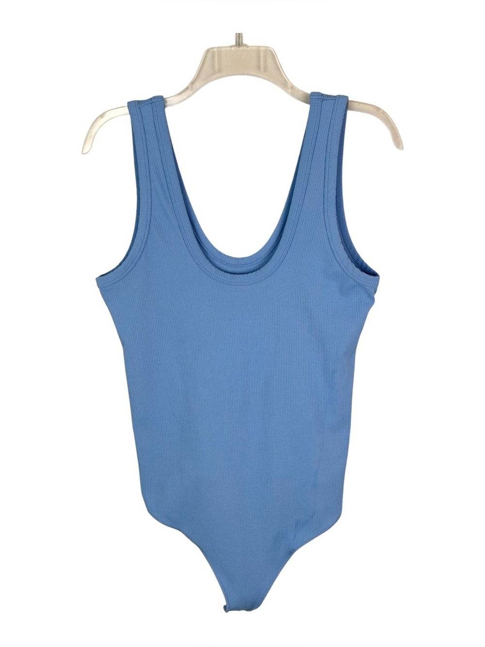 Abercrombie & Fitch Blue Ribbed Bodysuit Size Large